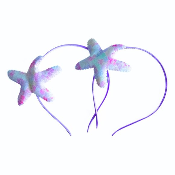 STARFISH Girl Headbands Sea Star Hair Band 2 Pack Set NEW - Picture 3 of 4